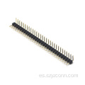 Conector de clavija de 2,54 mm de una sola fila en ángulo recto